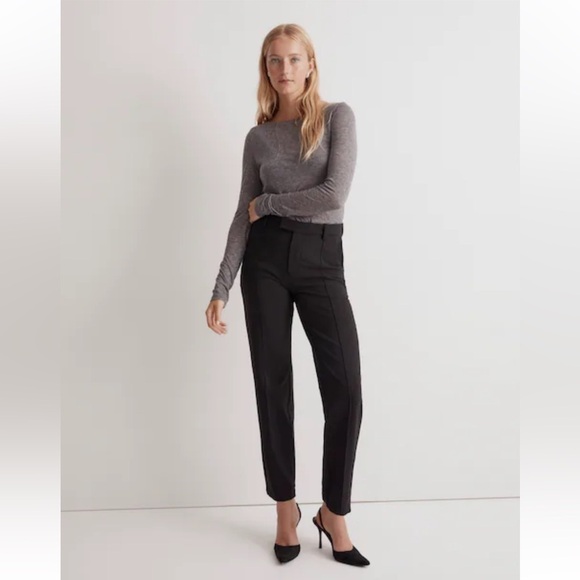 Madewell Pants - Madewell Black Fairbanks Pintuck Trouser Pants 12